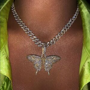 16 in gold mini cuban butterfly